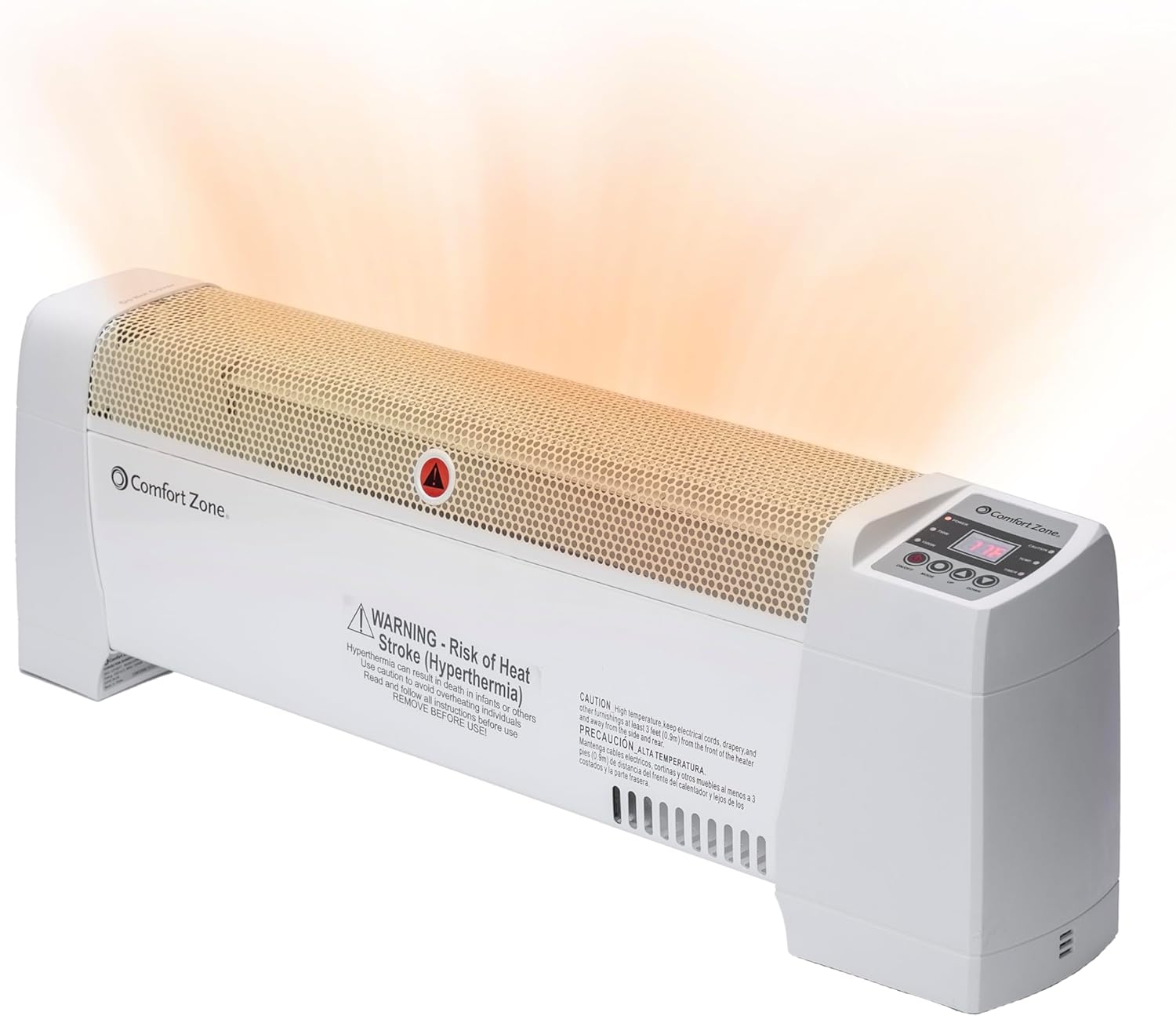 Comfort Zone Digital Convection Baseboard Heater en blanc, image de la galerie officielle pour le SKU CZ12811