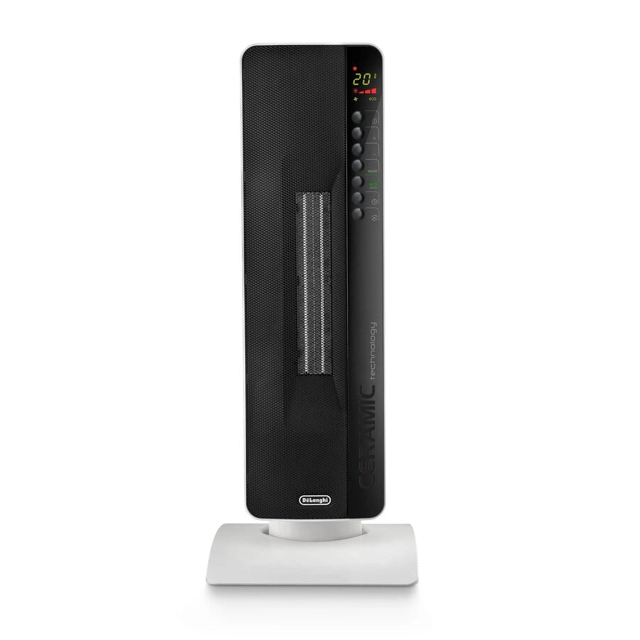 De’Longhi Digital Flat Panel 27-inch Tower Ceramic Heater, White; manufacturer reference image for model TCH8093ER