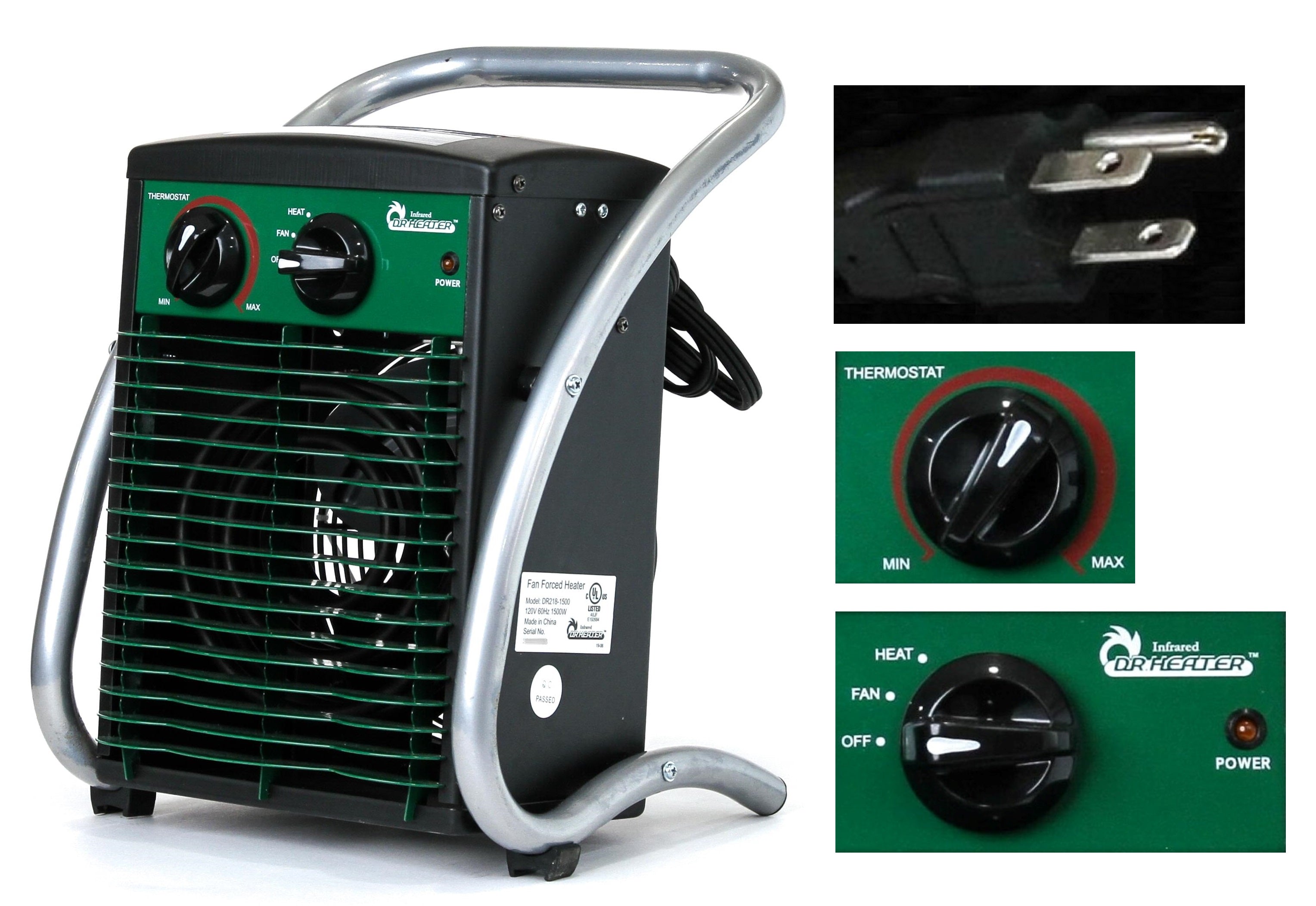 Dr. Infrared Heater official U.S. gallery reference for DR-218-1500W