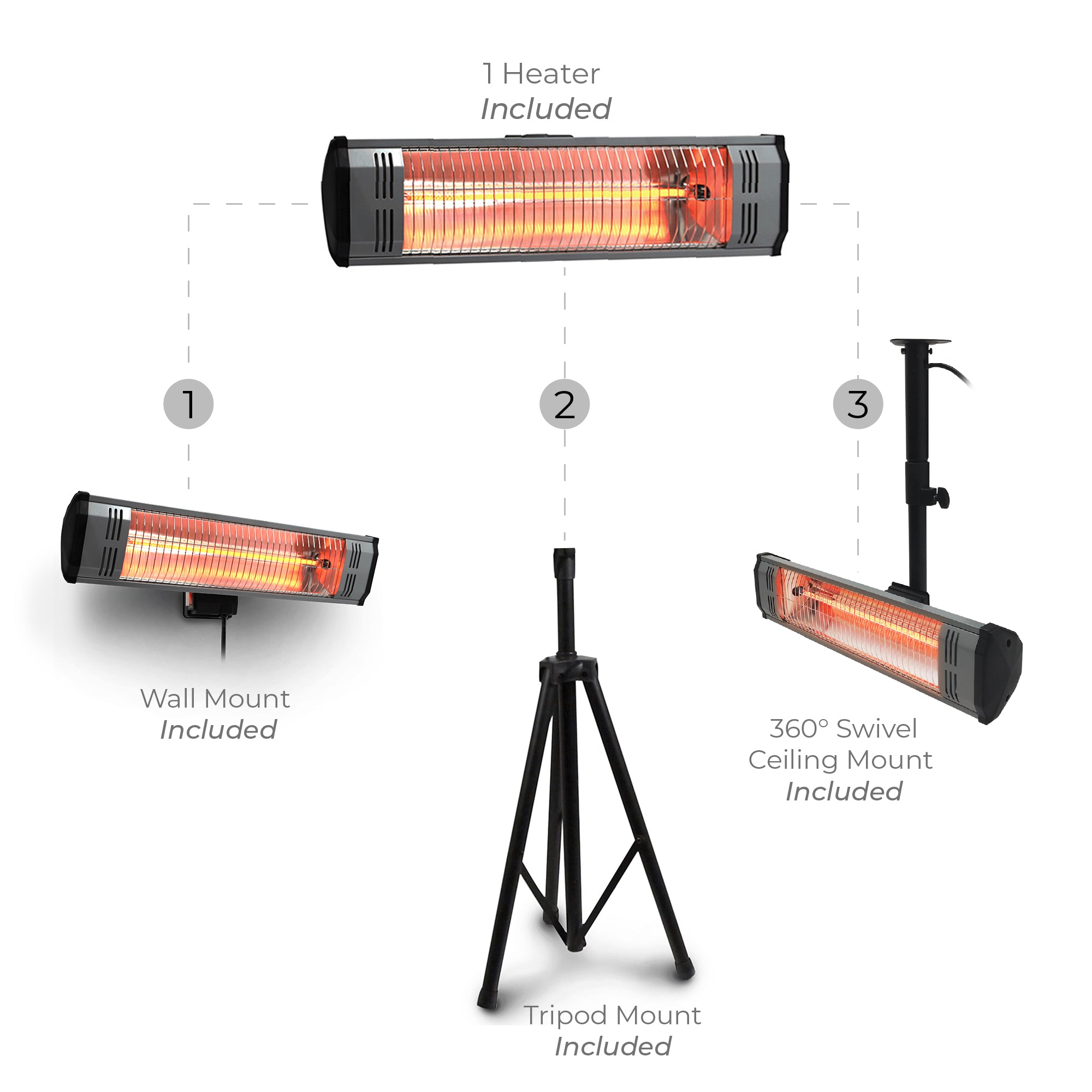 Heat Storm Tradesman HS-1500-TRIG Multi-Mount Infrared Heater shown in Heat Storm manufacturer first-gallery image