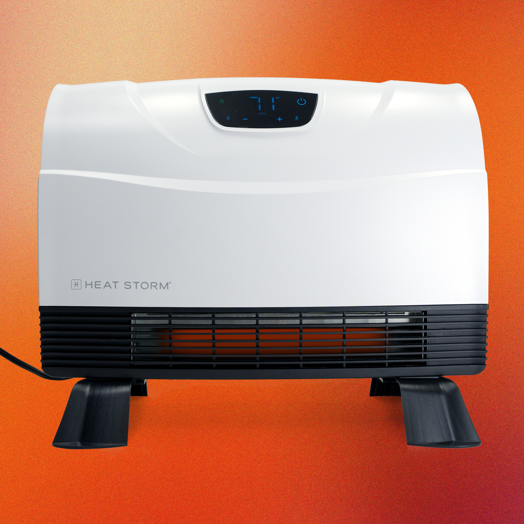 Heat Storm Phoenix standard infrared heater with floor feet, White-family view