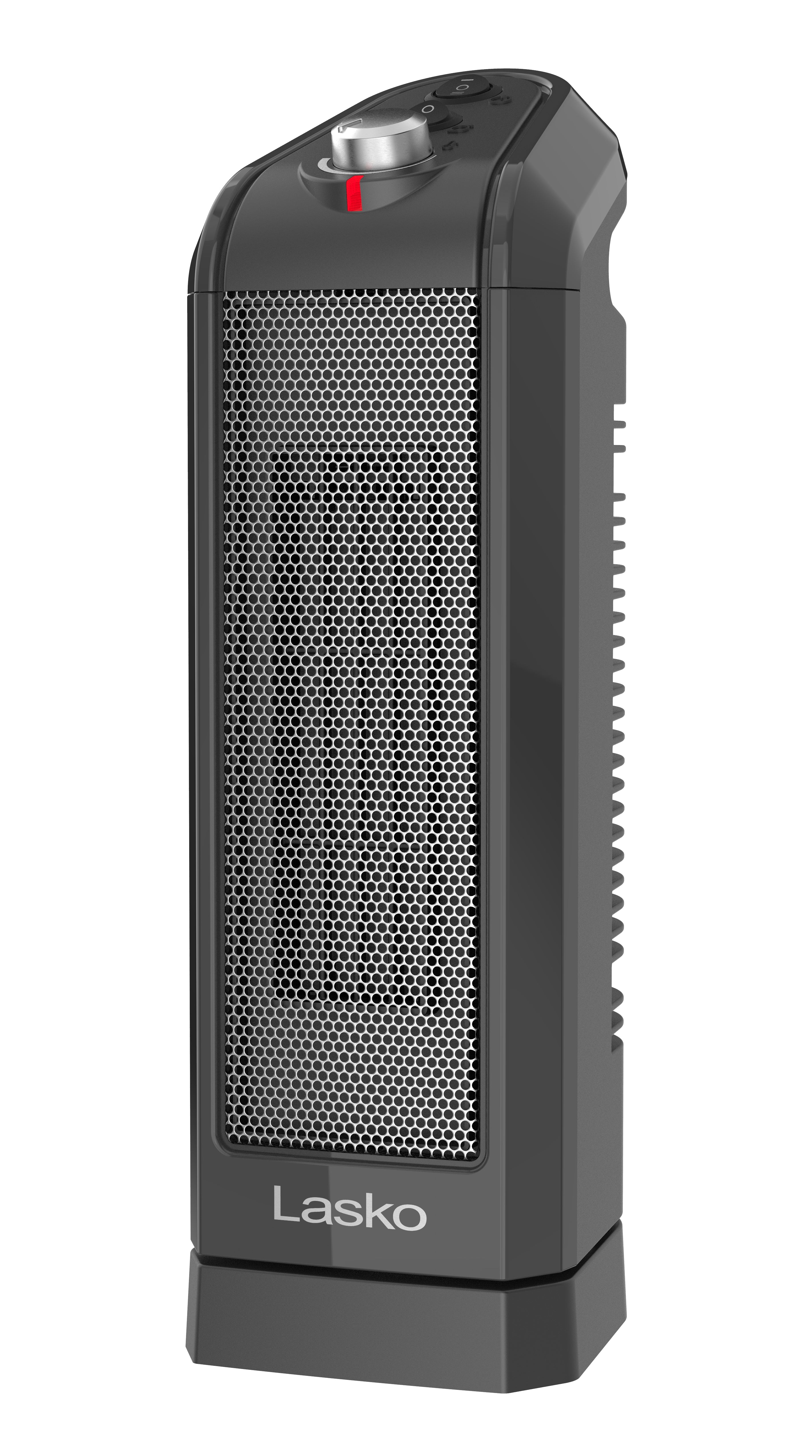 Lasko CT16451 Gray 16-inch ceramic tower heater with analog top controls