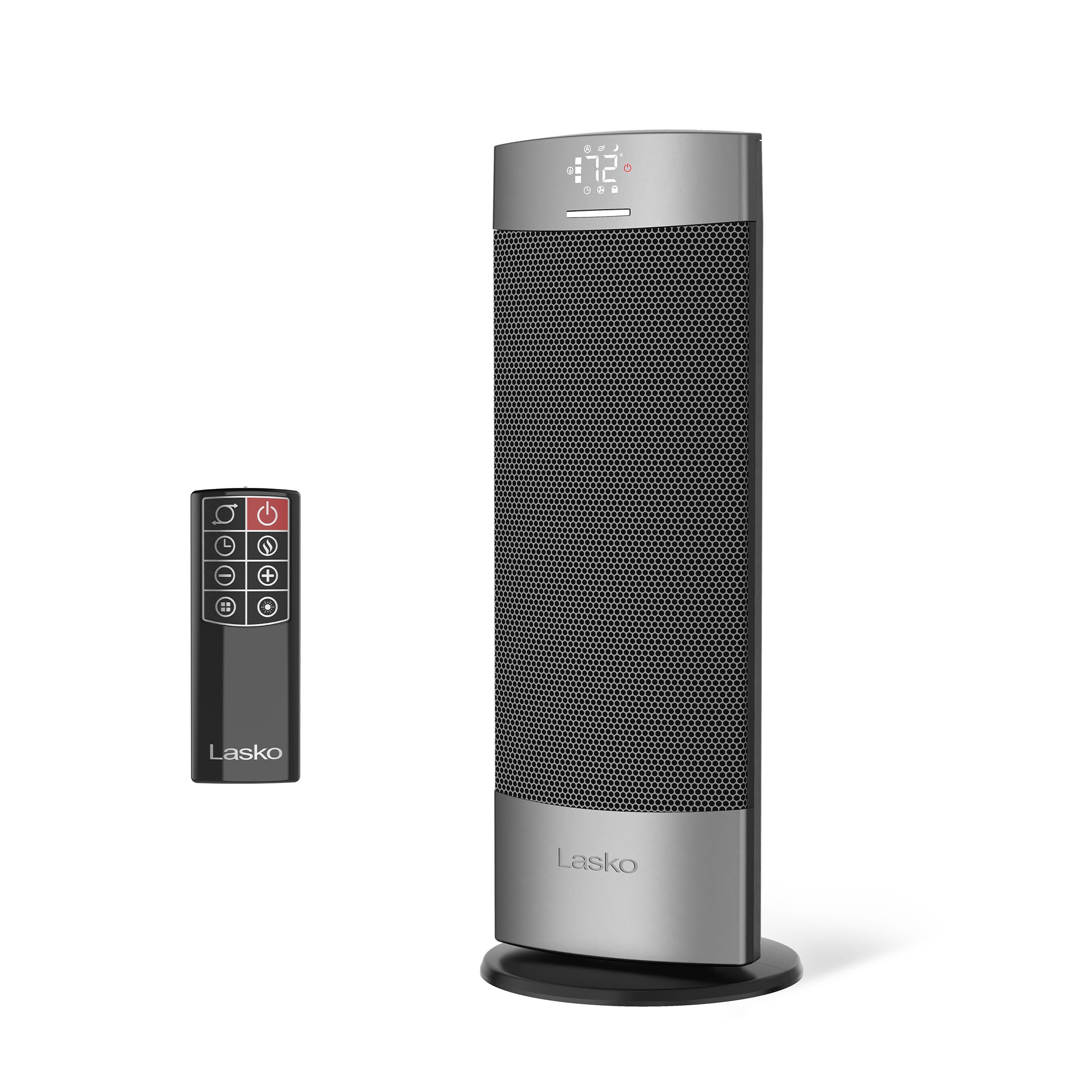 Lasko Ellipse 18-inch heater, Silver CT18951, with remote