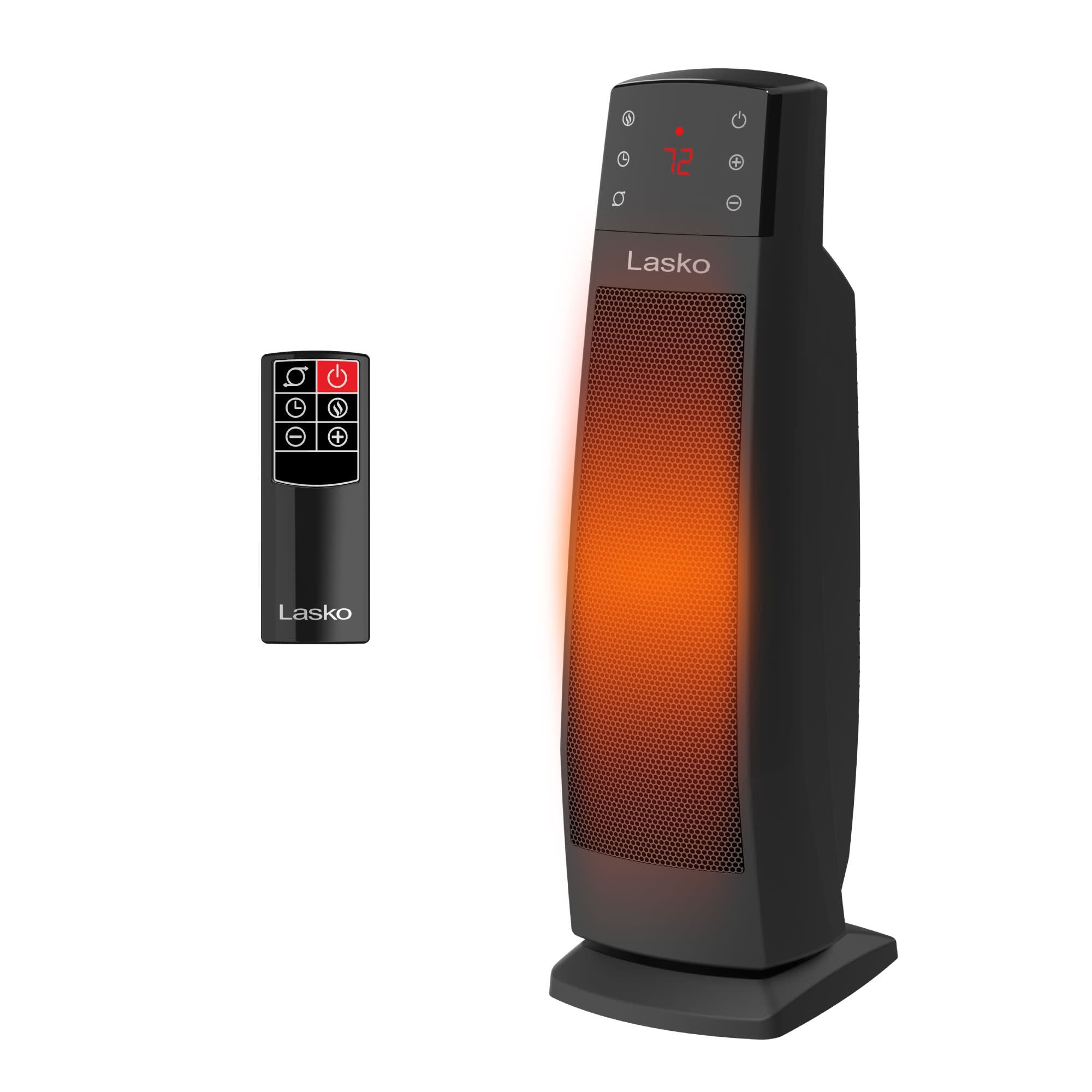 Lasko CT22850 Black 22-inch ceramic tower heater with remote