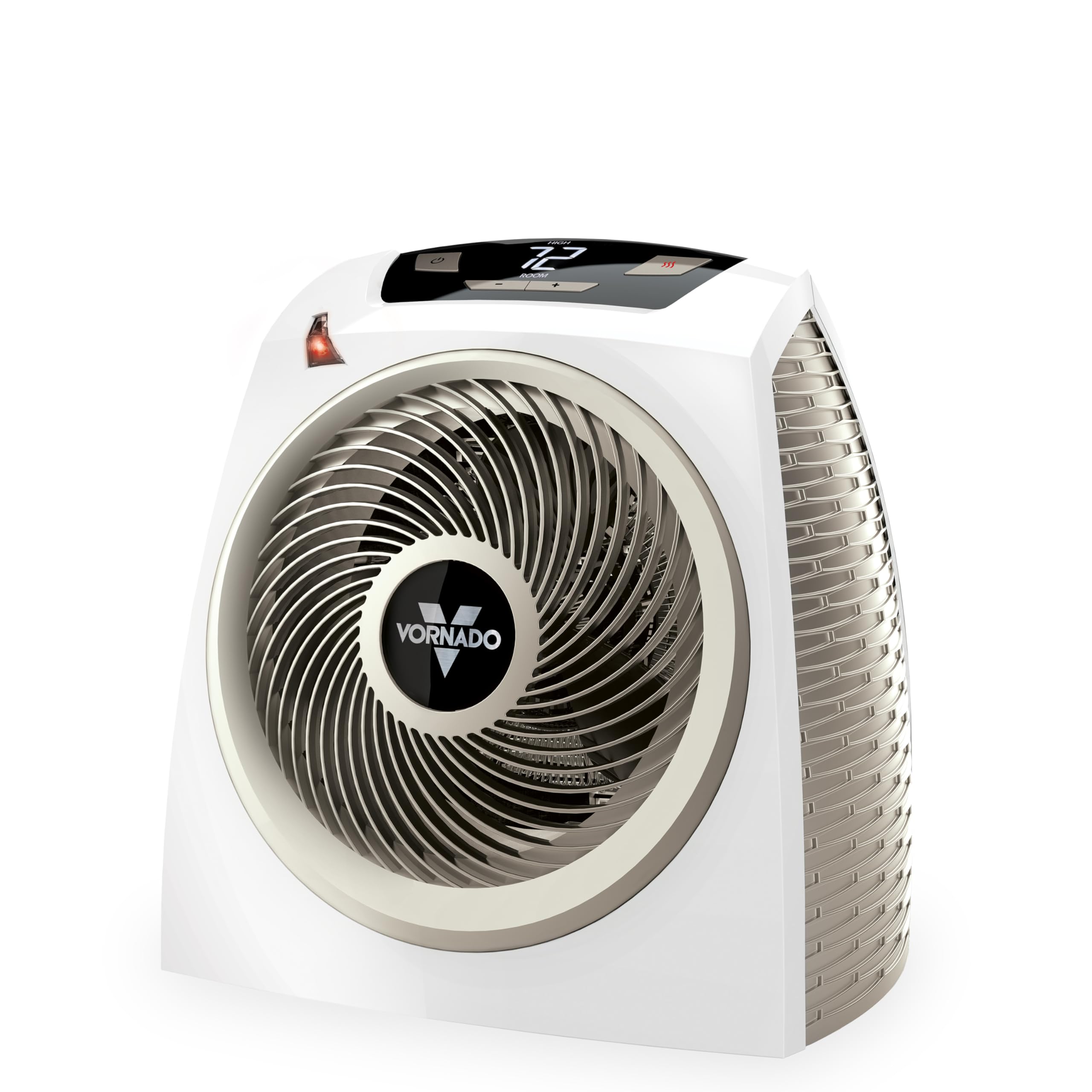 Vornado AVH10 Whole Room Heater with Auto Climate in ice white, front grille and digital display