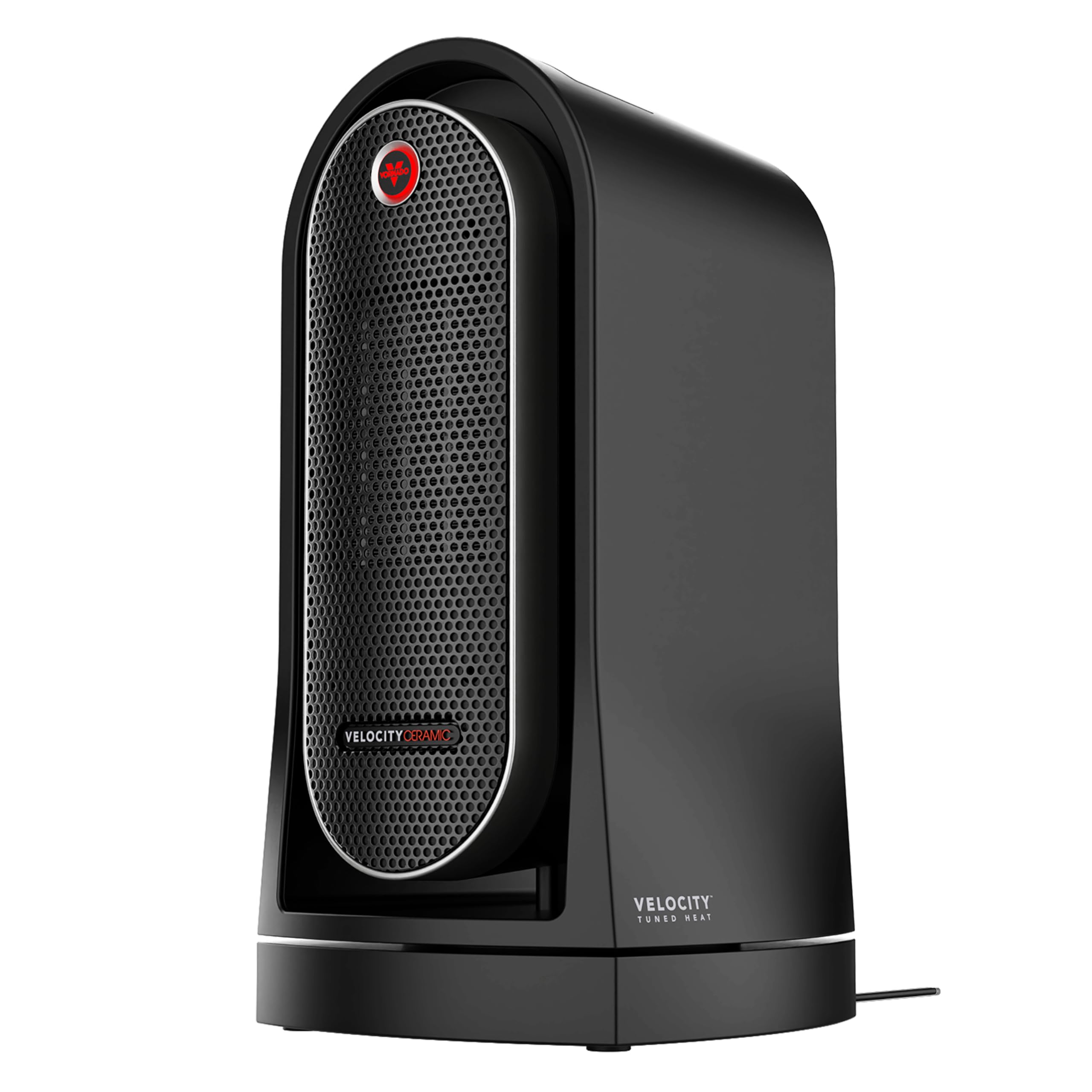 Vornado VC-02 in black, tall rounded rectangular housing with a vertical front grille and oscillating base