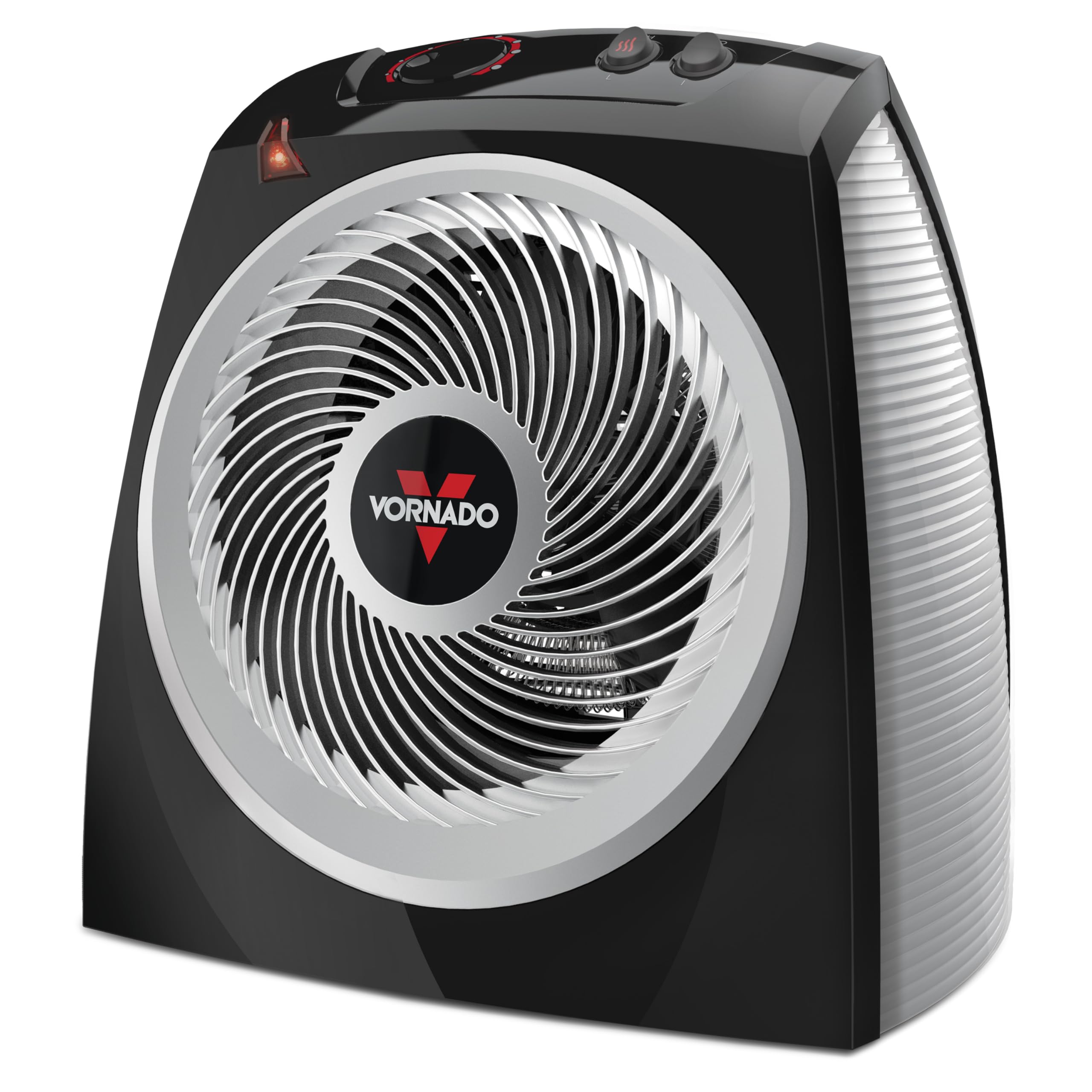 Vornado VH10 Whole Room Heater in black, front grille and top control dials